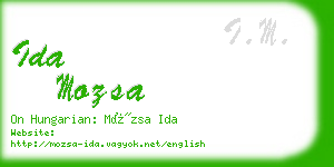 ida mozsa business card